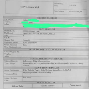 A101 Ve Homend İle Yaşanan İade Sorunu