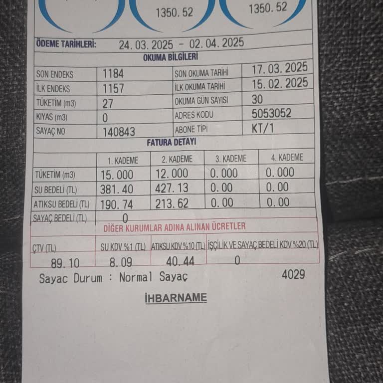 Yanlış Su Sayacı Okuma Mağduriyeti