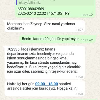 İade Sürecinde 1 Ay: Bekleyin Demekten Başka Bir Şey Yok