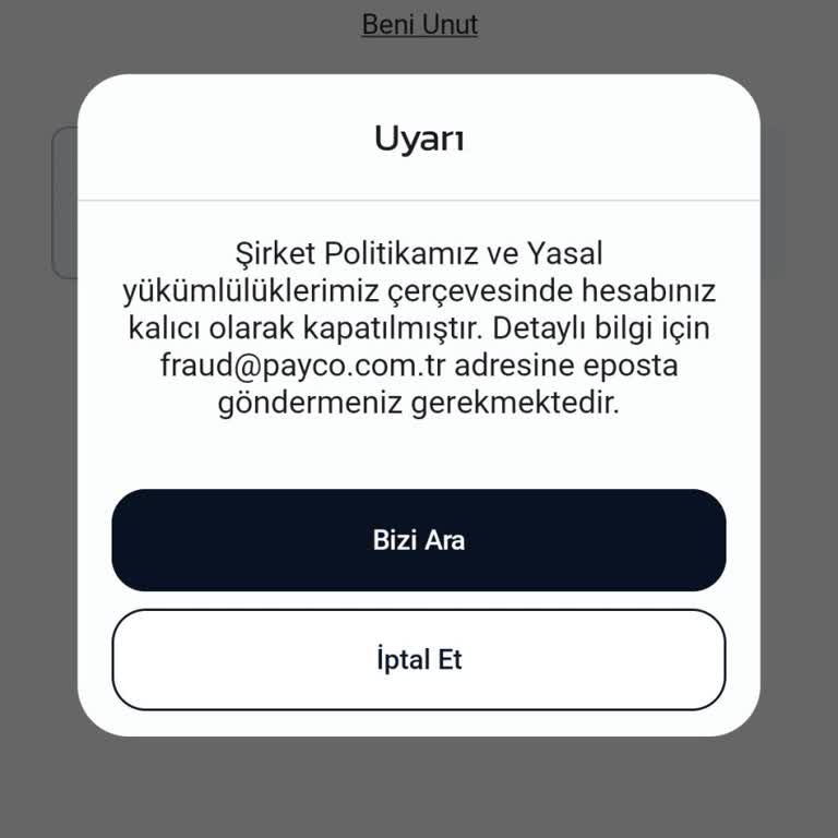 Hesap Kapatma Şoku: Payco'da Beklenmedik Sorun