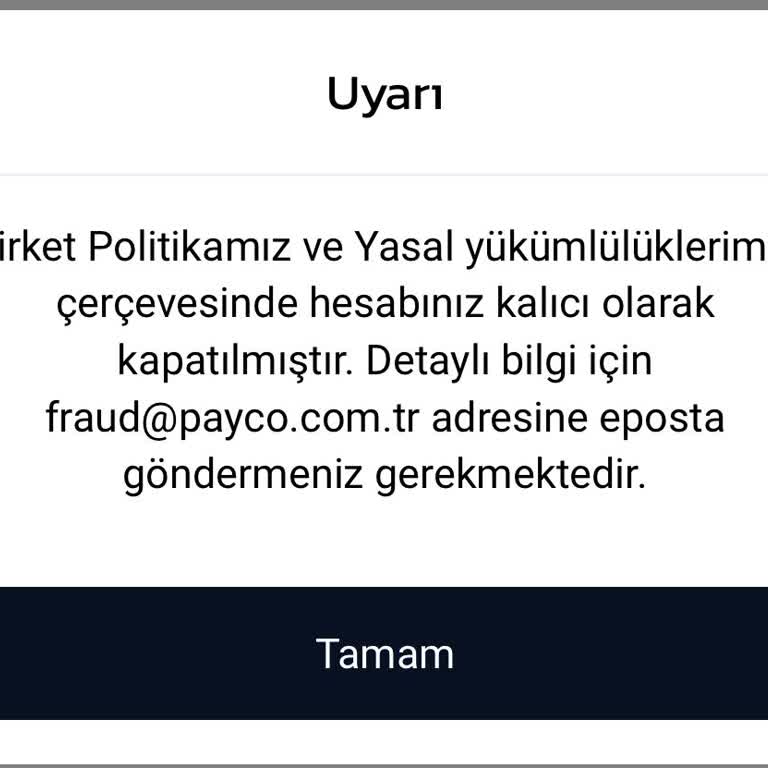 Hesap Kapatıldı, Param İade Edilmedi