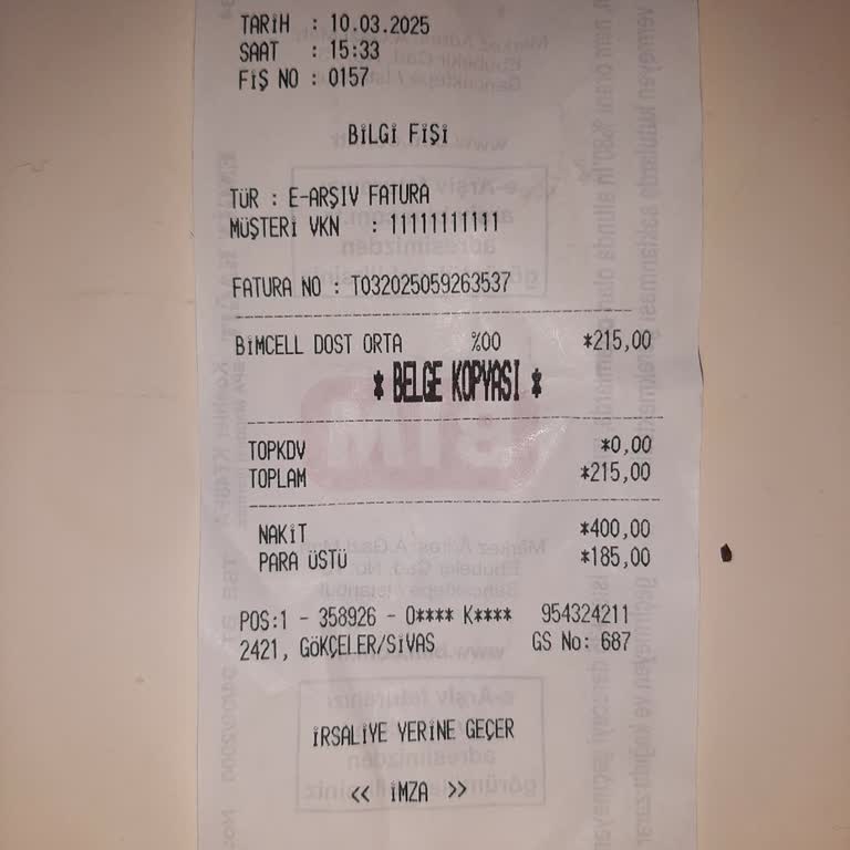 Yüklenen Kontörler Hattıma Geçmedi