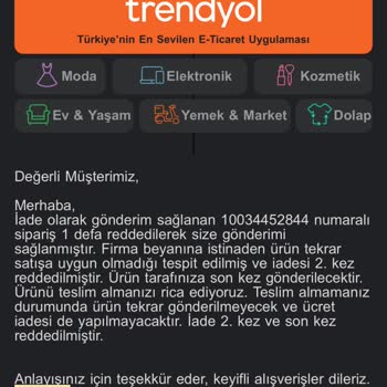 Trendyol'da Satıcı Problemi Ve İade Sorunu