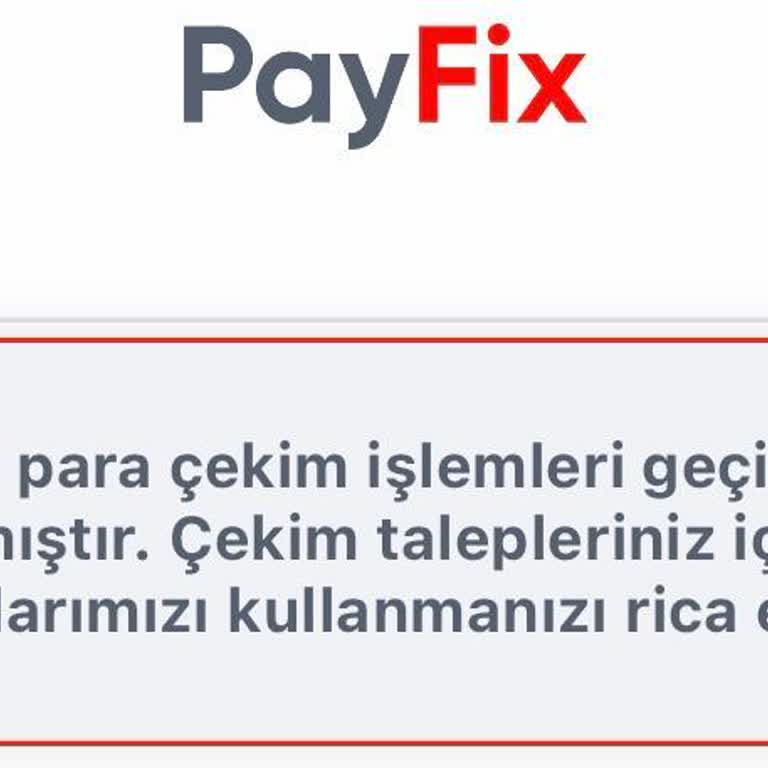 Payfix Hesabımdaki Paramı Çekemiyorum: Acil Çözüm Bekliyorum!