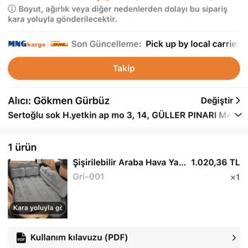 Kayıp Kargo Bilgisi Sorunu