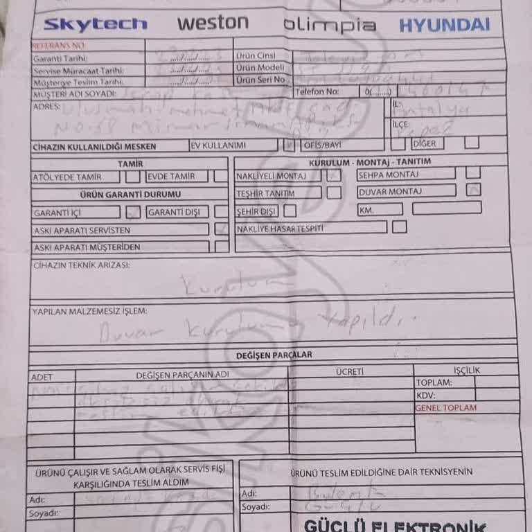 Skytech Televizyon Servisinde 6 Aylık Mağduriyet