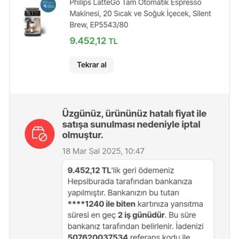 Hatalı Fiyat Ve İptal Mağduriyeti