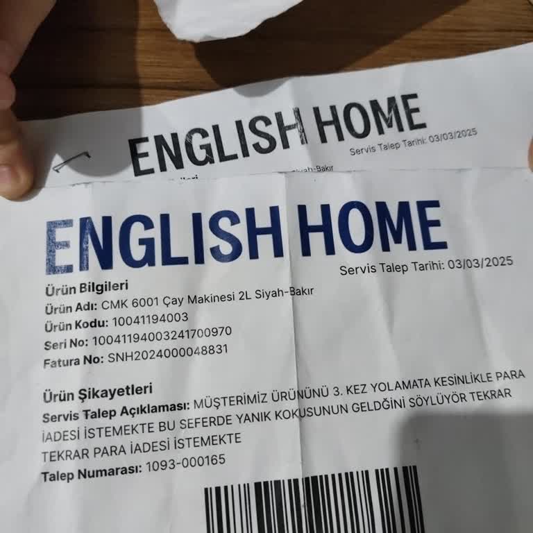Kusurlu Çaycı Ve Yetersiz Müşteri Hizmetleri