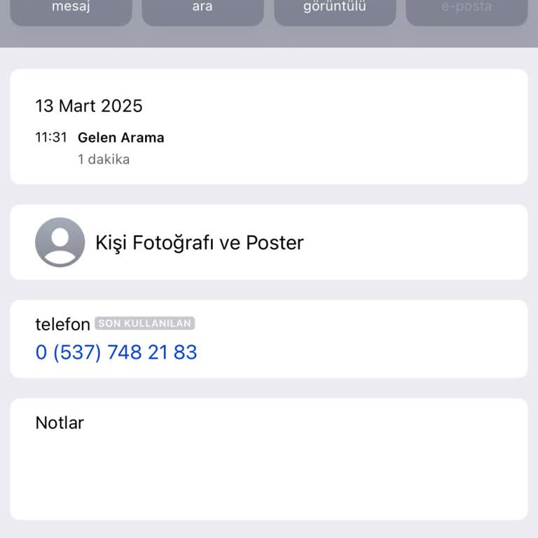 05377482183 Numarasından Gelen Şüpheli Aranma