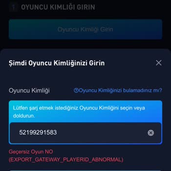 Midasbuy Kimlik Kabul Sorunu