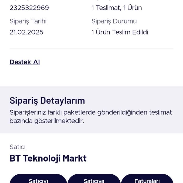 Yanlış Teslimat Bilgisi Ve Para İadesi Talebi