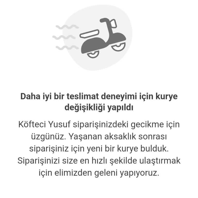 Yemeksepeti Yemek Sepeti'nde İletişim Sorunu Ve Sipariş Gecikmesi