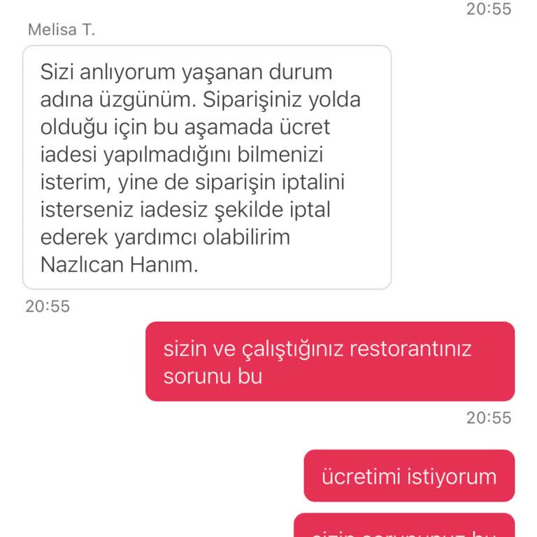 Yemeksepeti'nde Sipariş Sorunu Ve İade Çıkmazı