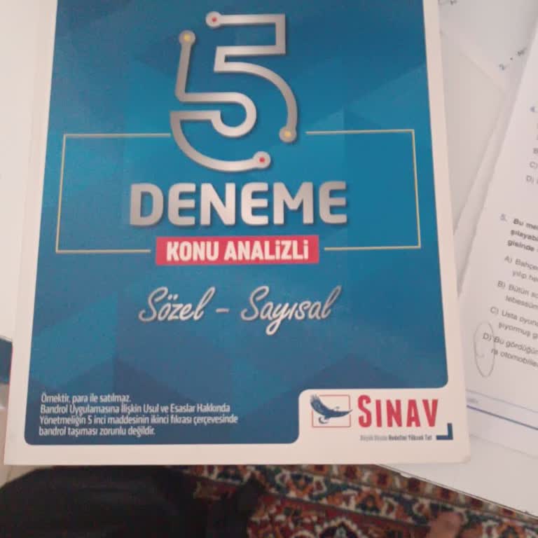 Sınav Yayınları Cevap Anahtarı Eksikliği