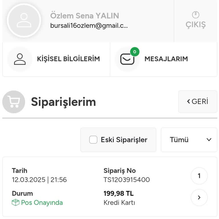 Siparişim Hala Teslim Edilmedi Ve Geri Dönüş Yok