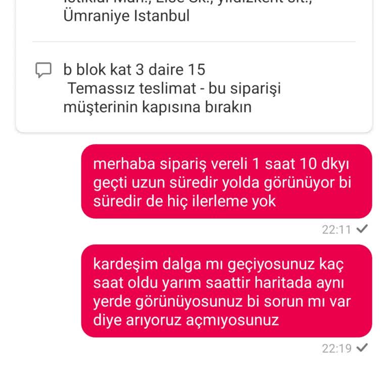 Yemeksepeti'nde Kurye Bekleme Sorunu Ve İletişim Eksikliği