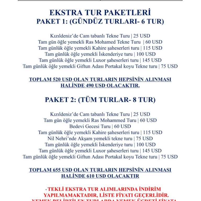 Mısır Turunda Ekstra Ücret Şoku Ve İade Talebi