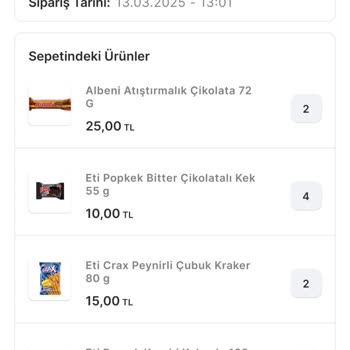 Migros Sanal Market Siparişim İptal Edildi