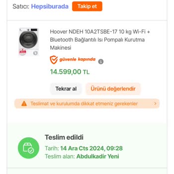 Hoover Kurutma Makinesi Hayal Kırıklığı: Su Kaçağı Ve Hizmet Eksikliği