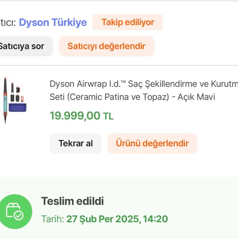 Eksik Filtre Aparatıyla Kullanılamayan Dyson Airwrap