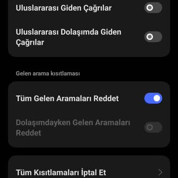 Arama Kısıtlama Şifresi Sorunu