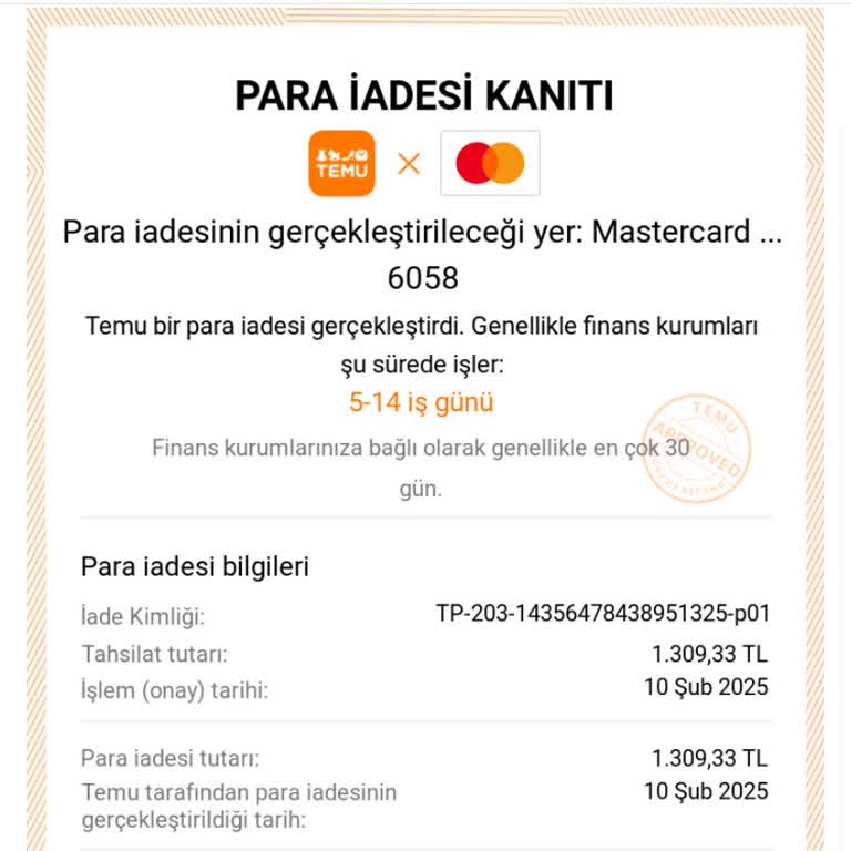 Temu'da Yanlış Ödeme Ve Geciken İade Süreci