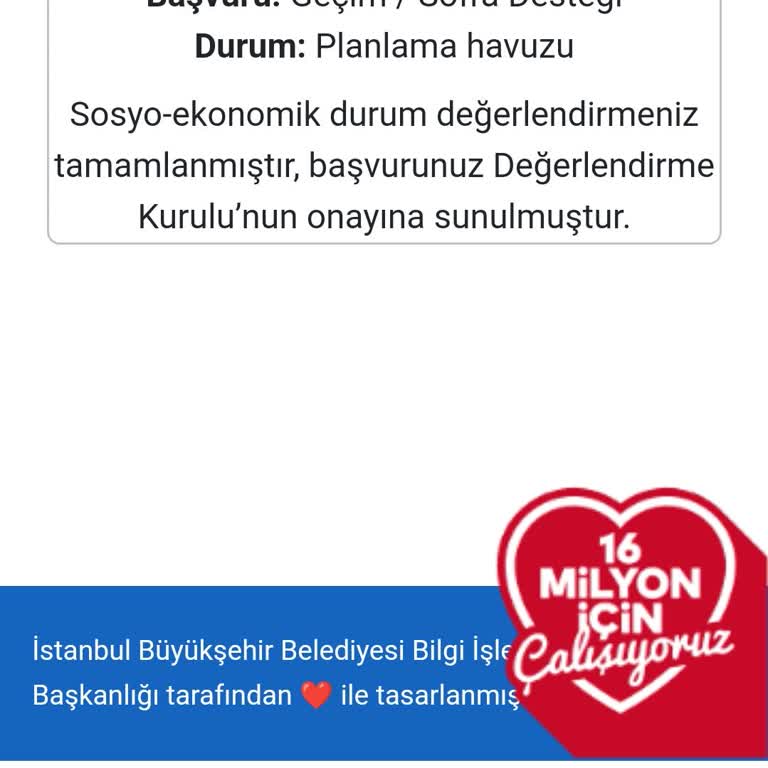 Sofra Yardımı Başvurumda Yavaş İlerleyen Süreç