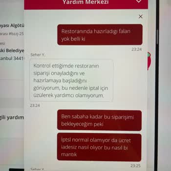 Gece Yarısı Sipariş Krizi: Restoran Kapalı, İade Belirsiz!