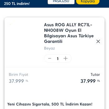 Turkcell Pasaj Uygulamasında Sepet Sorunu
