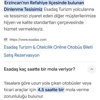 Esadaş Turizm'de Mola Sorunu Ve Yolcu Hakları