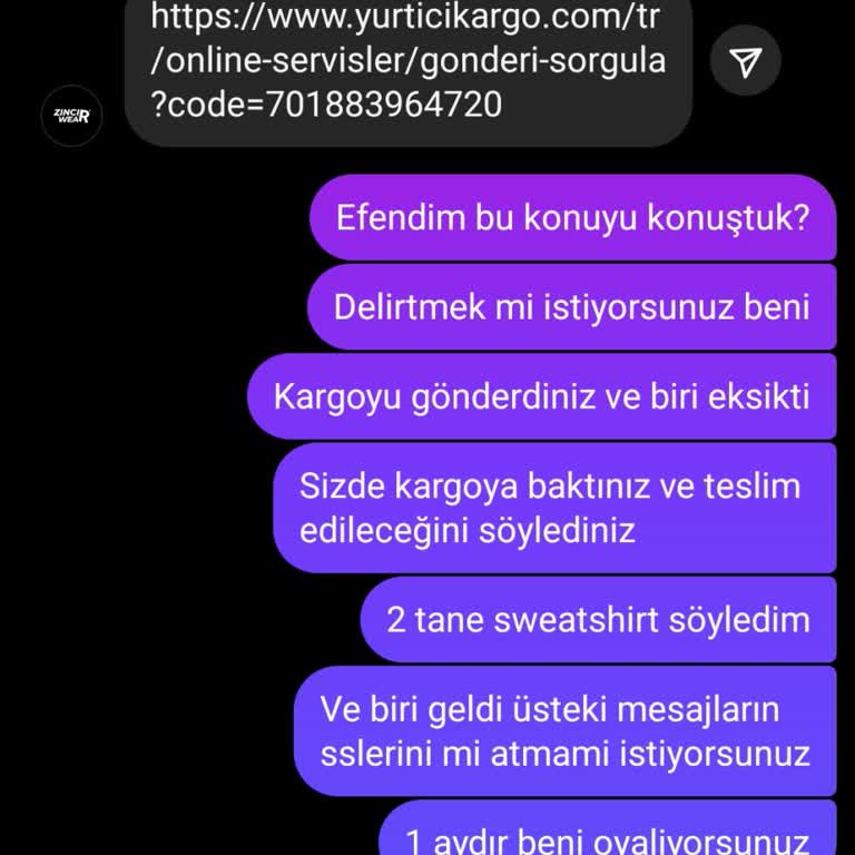Eksik Gönderilen Sipariş Ve İletişim Sorunları