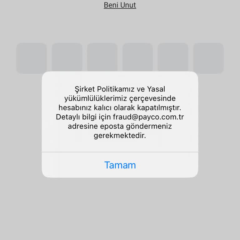 Hesabın Aniden Kalıcı Olarak Kapatılması Ve İçerideki Paranın Belirsizliği