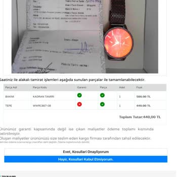 Garanti Kapsamında Ücret Talebi Ve Kargo Ücreti Sorunu