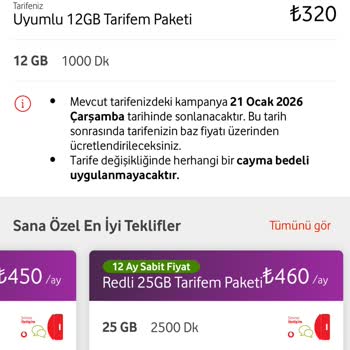 Vodafone Tarifesinde Adaletsiz İndirim Uygulaması