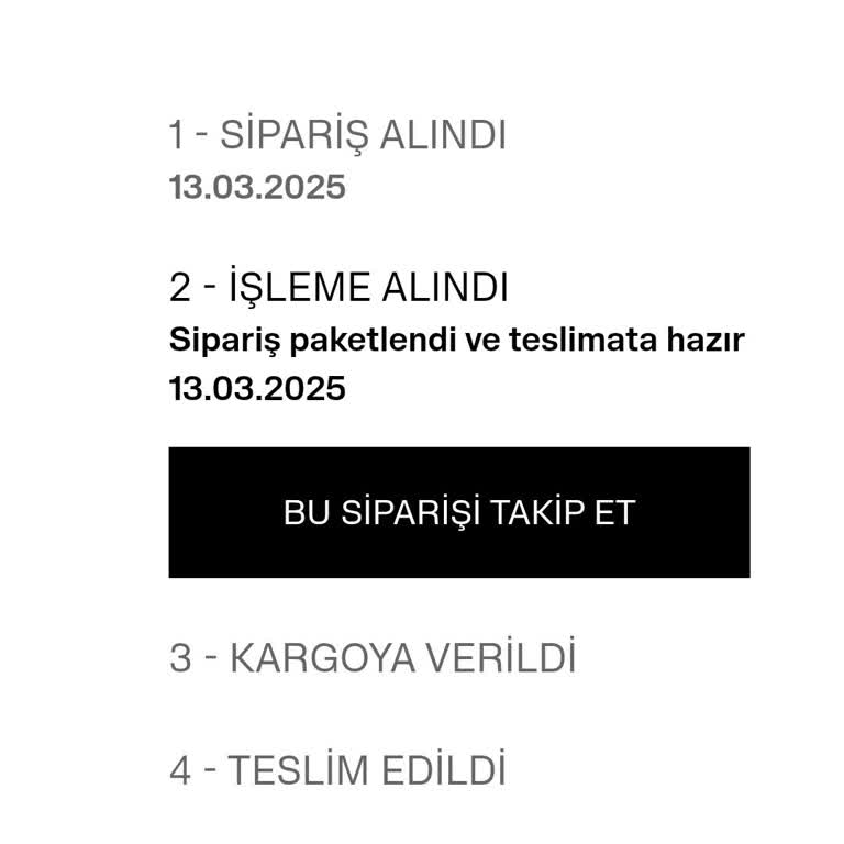 H&M Siparişim Kargoya Verilmiyor