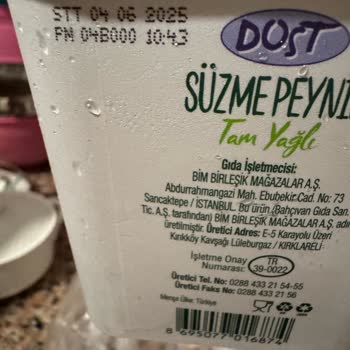 Bozuk Süzme Peynir Ve Sağlık Riski