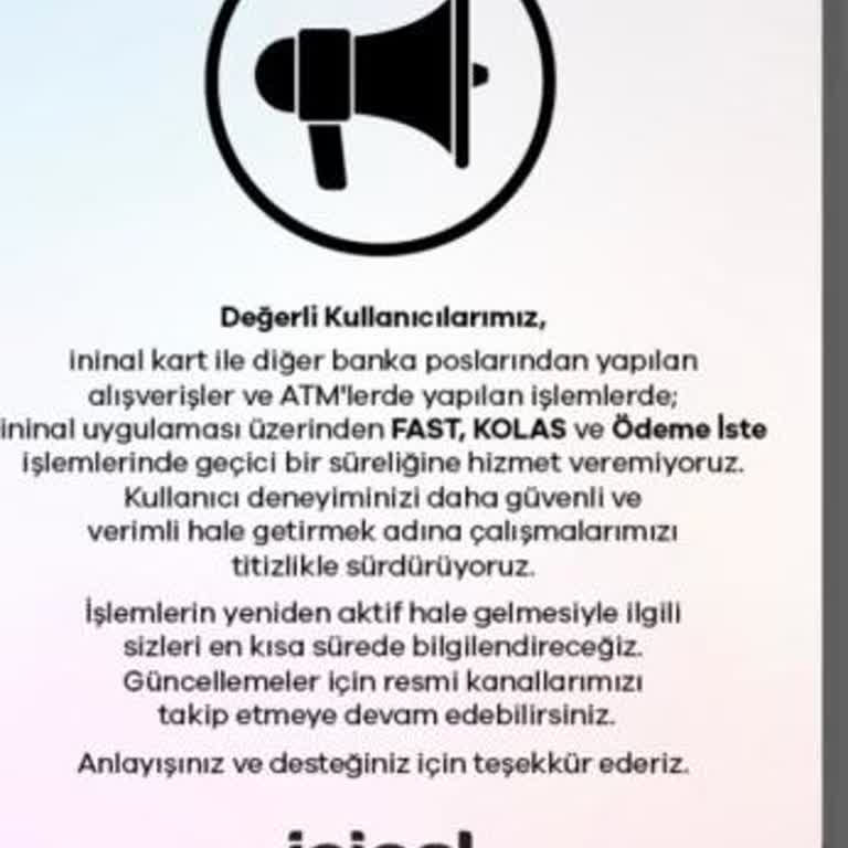 İninal'den Ziraat Hesabına Para Aktarım Sorunu