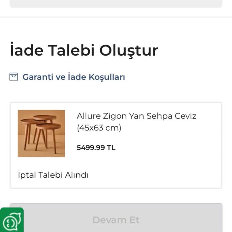 İptal Edilen Siparişin İadesi Ve İletişim Sorunu