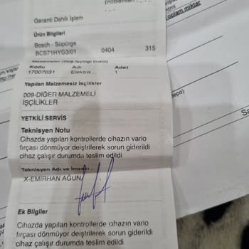 Bosch Süpürge Başlık Sorunu: Kalıcı Çözüm Bekliyorum