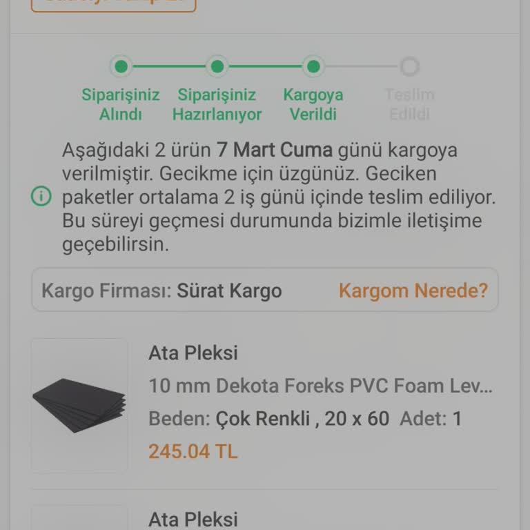 Trendyol'da Kargo Sorunu Ve Ücret İadesi Problemi