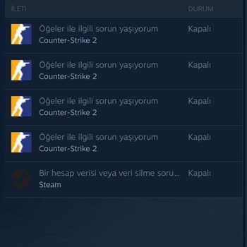 Steam Envanterim Geri Verilmiyor: Destek Taleplerim Cevapsız