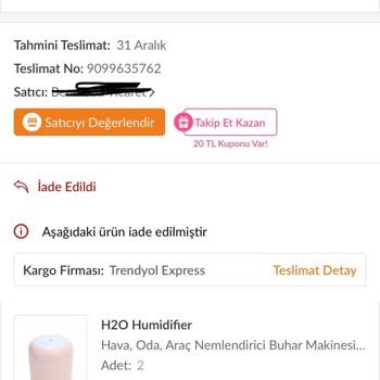 Trendyol'da İade Sürecinde Yaşanan Sorun Ve Gecikmeler