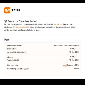 Temu'dan İade Edilmeyen Ödeme: 35 Günlük Bekleyiş