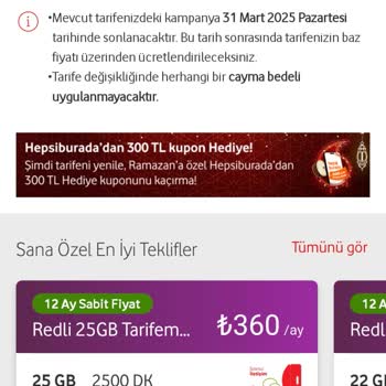 Vodafone Tarifelerinde Ani Fiyat Artışı Ve Sınırlı Seçenekler