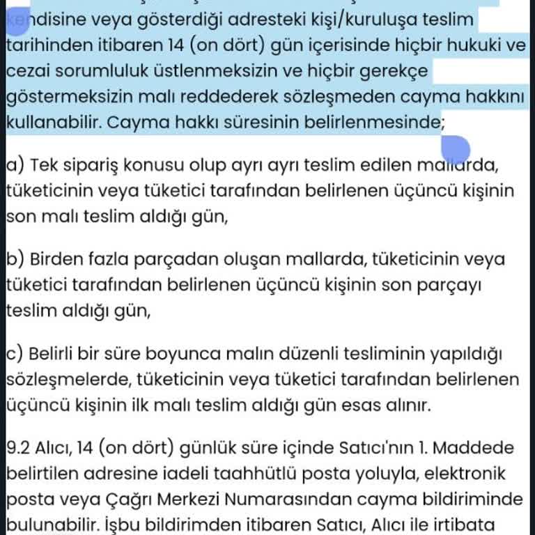 İade Süreci Hakkında Yanıltıcı Bilgilendirme