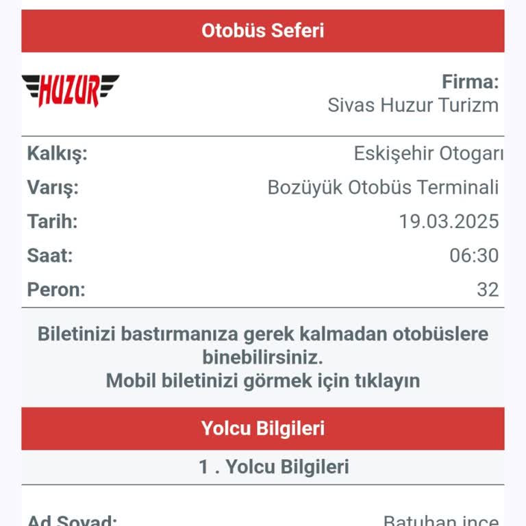 Huzur Turizm İle Yanlış Durağa İniş Ve İade Sorunu