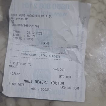 A101 Para Çekme Sorunu Ve Müşteri Hizmetleri İlgisizliği