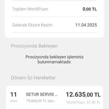 Cepte Kazan Uygulaması Üzerinden Yapılan Alışverişte World Puan Mağduriyeti