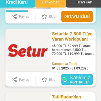 Cepte Kazan Uygulaması Üzerinden Yapılan Alışverişte World Puan Mağduriyeti