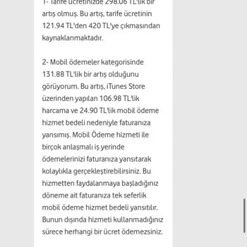 Vodafone Tarife Artışı Ve Kötü Hizmet Mağduriyeti